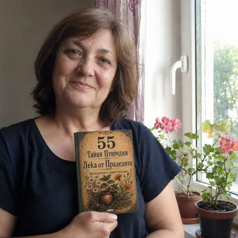Елена с книга до прозореца